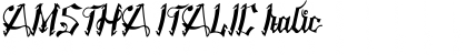 Download AMSTHA ITALIC Italic Font Title Preview