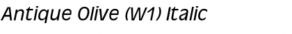 Download Antique Olive (W1) Italic Font Title Preview