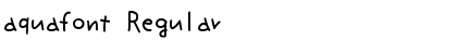 Download aquafont Regular Font Title Preview