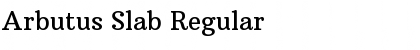 Download Arbutus Slab Regular Font Title Preview