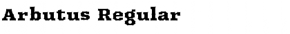 Download Arbutus Regular Font Title Preview