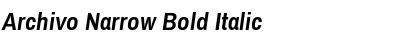 Download Archivo Narrow Bold Italic Font Title Preview