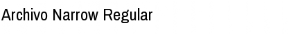 Download Archivo Narrow Regular Font Title Preview