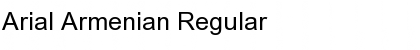 Download Arial Armenian Regular Font Title Preview