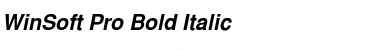 Download WinSoft Pro Bold Italic Font