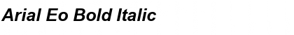 Download Arial Eo Bold Italic Font Title Preview