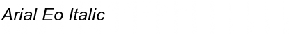 Download Arial Eo Italic Font Title Preview