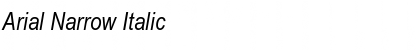 Download Arial Narrow Italic Font Title Preview