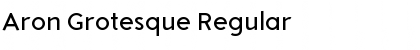 Download Aron Grotesque Regular Font Title Preview