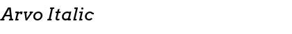 Download Arvo Italic Font Title Preview
