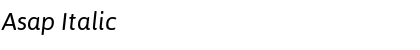 Download Asap Italic Font Title Preview