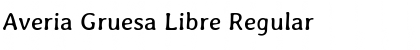 Download Averia Gruesa Libre Regular Font Title Preview