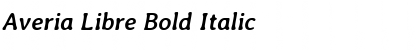 Download Averia Libre Bold Italic Font Title Preview