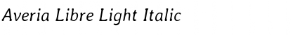 Download Averia Libre Light Italic Font Title Preview