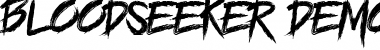 Download BLOODSEEKER DEMO Regular Font Title Preview