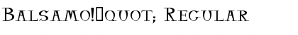 Download Balsamo!" Regular Font Title Preview