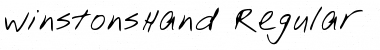 Download WinstonsHand Regular Font Title Preview
