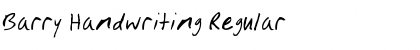 Download Barry Handwriting Regular Font Title Preview