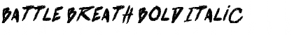 Download battle breath Bold Italic Font Title Preview
