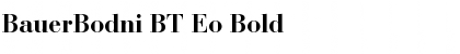 Download BauerBodni BT Eo Bold Font Title Preview