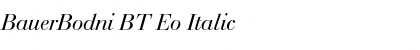 Download BauerBodni BT Eo Italic Font Title Preview
