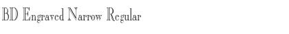 Download BD Engraved Narrow Regular Font Title Preview
