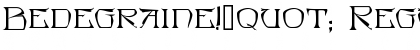 Download Bedegraine!" Regular Font Title Preview
