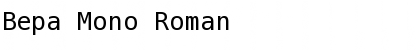 Download Bepa Mono Roman Font Title Preview
