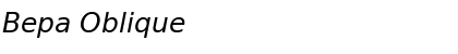 Download Bepa Oblique Font Title Preview