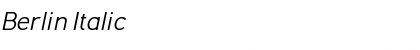 Download Berlin Italic Font Title Preview