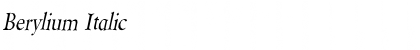 Download Berylium Italic Font Title Preview