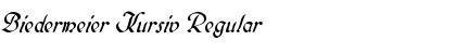 Download Biedermeier Kursiv Regular Font Title Preview