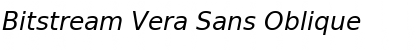 Download Bitstream Vera Sans Oblique Font Title Preview