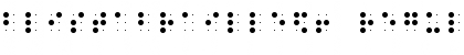 Download blistabraille6+ Regular Font Title Preview
