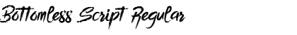 Download Bottomless Script Regular Font Title Preview