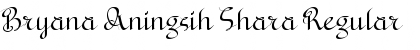 Download Bryana Aningsih Shara Regular Font Title Preview