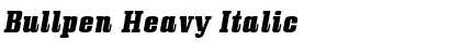 Download Bullpen Heavy Italic Font Title Preview