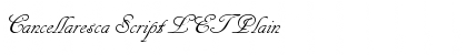 Download Cancellaresca Script LET Plain Font Title Preview