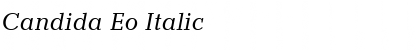 Download Candida Eo Italic Font Title Preview