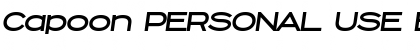 Download Capoon PERSONAL USE Bold Italic Font Title Preview