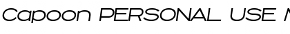 Download Capoon PERSONAL USE Medium Italic Font Title Preview