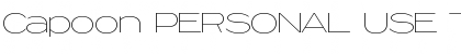 Download Capoon PERSONAL USE Thin Font Title Preview