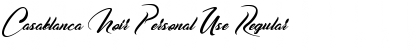 Download Casablanca Noir Personal Use Regular Font Title Preview