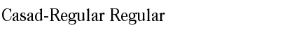 Download Casad-Regular Regular Font Title Preview