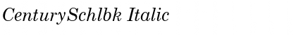 Download CenturySchlbk Italic Font Title Preview