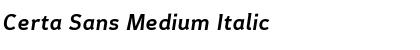 Download Certa Sans Medium Italic Font Title Preview