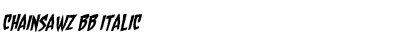 Download Chainsawz BB Italic Font Title Preview