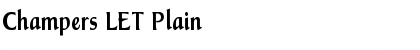 Download Champers LET Plain Font Title Preview