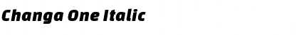 Download Changa One Italic Font Title Preview