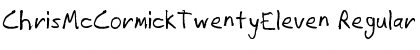Download ChrisMcCormickTwentyEleven Regular Font Title Preview